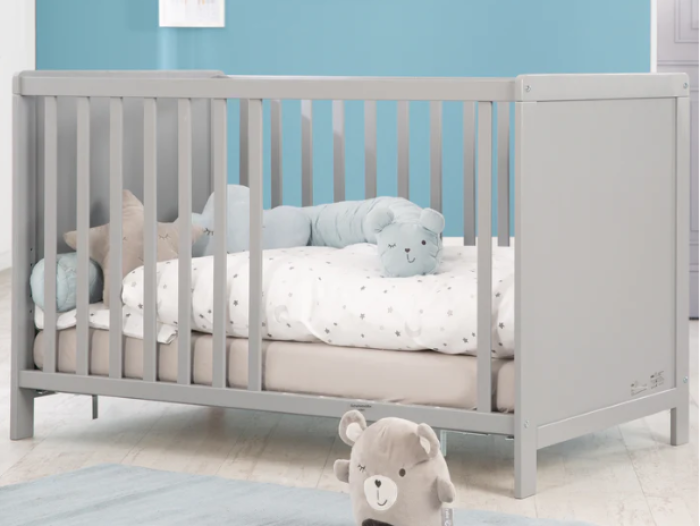 Kinderbett Piet grau 60x120 cm